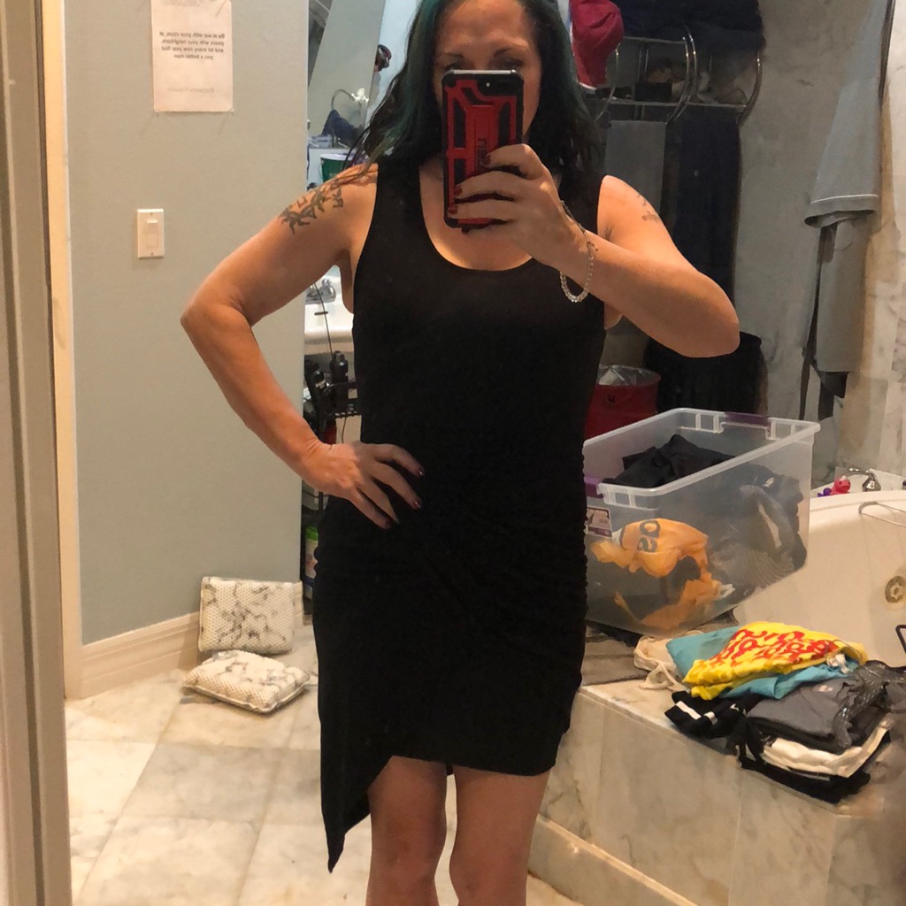 Guess Black Minidress With Detail Front. New W Tag